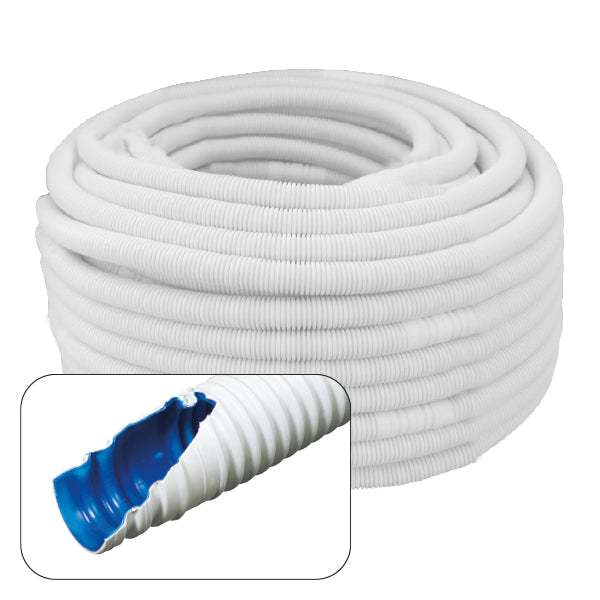 FLEXIBLE DRAIN HOSE - BI-EXTRUDED POLYPROPYLENE 16/18A 50MTR/ROLL