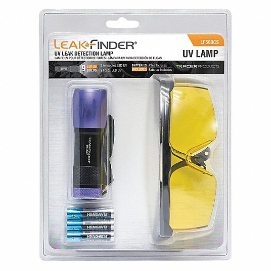 Leak Finder UV-LED Torch + Glasses